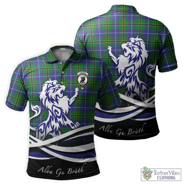 Turnbull Hunting Tartan Polo Shirt with Alba Gu Brath Regal Lion Emblem