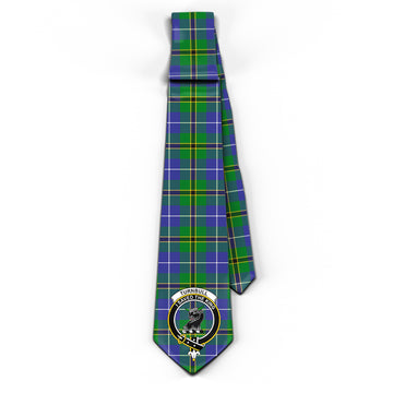 Turnbull Hunting Tartan Classic Necktie with Family Crest