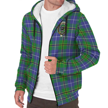 Turnbull Hunting Tartan Sherpa Hoodie with Family Crest