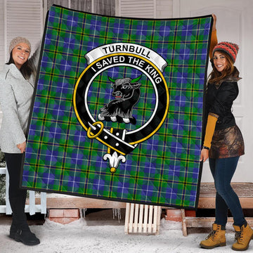 Turnbull Hunting Tartan Quilt with Family Crest