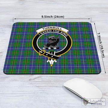 Turnbull Hunting Tartan Mouse Pad with Family Crest