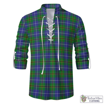 Turnbull Hunting Tartan Men's Scottish Traditional Jacobite Ghillie Kilt Shirt