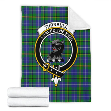 Turnbull Hunting Tartan Blanket with Family Crest