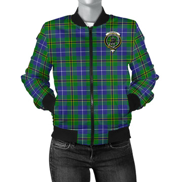 Turnbull Hunting Tartan Bomber Jacket with Family Crest