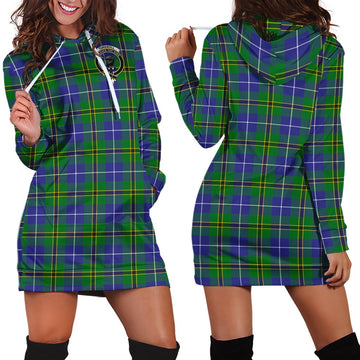 Turnbull Hunting Tartan Hoodie Dress with Family Crest
