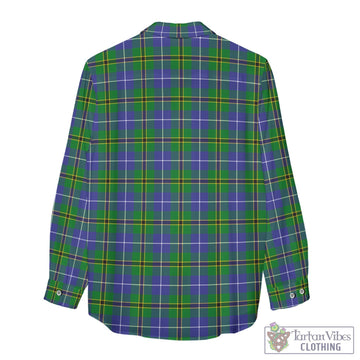 Turnbull Hunting Tartan Womens Casual Shirt with Family Crest