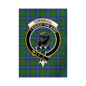 Turnbull Hunting Tartan Garden Flag with Family Crest