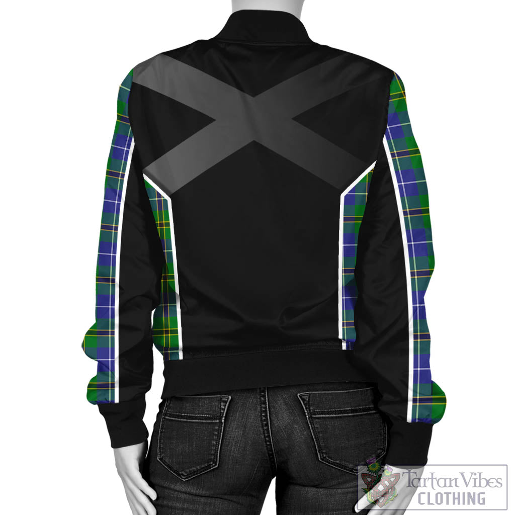 Tartan Vibes Clothing Turnbull Hunting Tartan Bomber Jacket with Family Crest and Scottish Thistle Vibes Sport Style