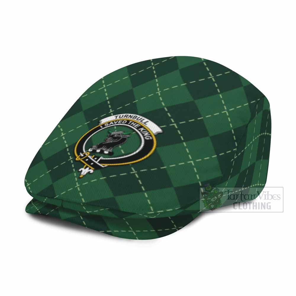 Turnbull Scottish Family Crest Flat Cap Green Argyle Classic Style - Tartan Vibes Clothing