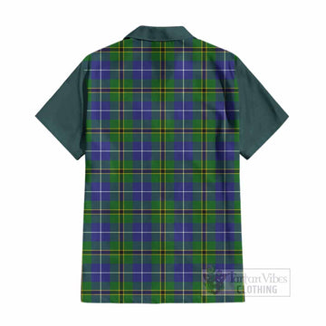 Turnbull Tartan Accent Cotton Hawaiian Shirt with Family Crest