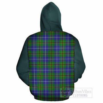 Turnbull Tartan Accent Cotton Hoodie with Family Crest