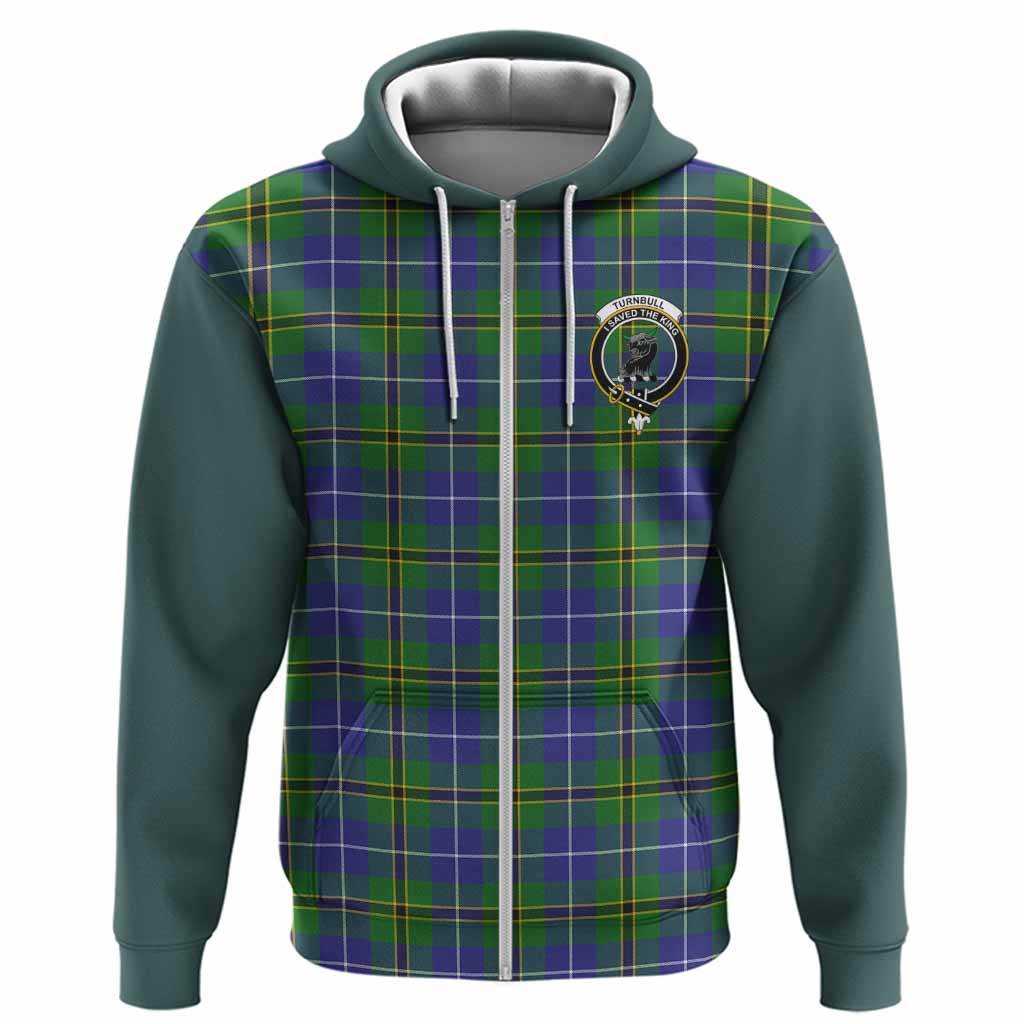 Turnbull Tartan Accent Hoodie with Family Crest