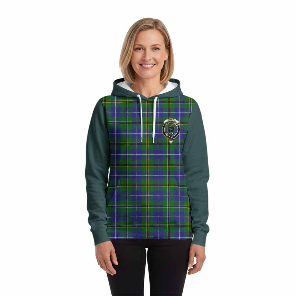 Turnbull Tartan Accent Hoodie with Family Crest