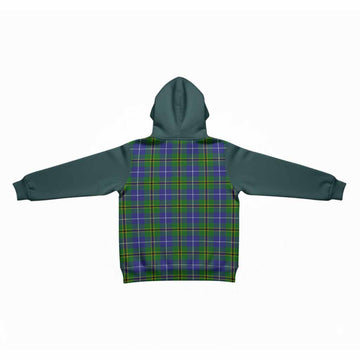 Turnbull Tartan Accent Kid Hoodie with Family Crest