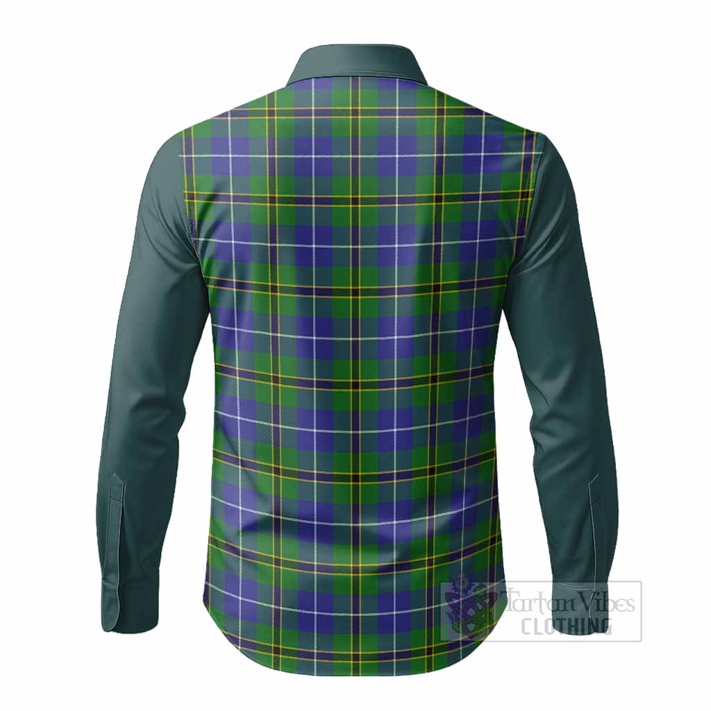 Turnbull Tartan Accent Long Sleeve Button Shirts with Family Crest