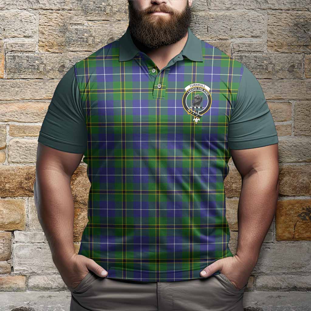 Turnbull Tartan Accent Polo Shirt with Family Crest