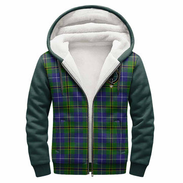 Turnbull Tartan Accent Sherpa Hoodie with Family Crest