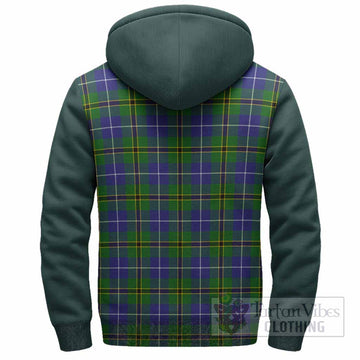 Turnbull Tartan Accent Sherpa Hoodie with Family Crest