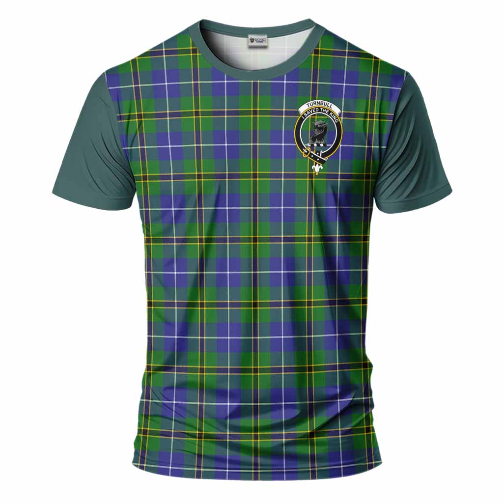 Turnbull Tartan Accent T-Shirt with Family Crest