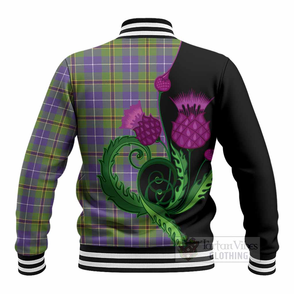 Turnbull Tartan Baseball Jacket Traditional Scottish Thistle