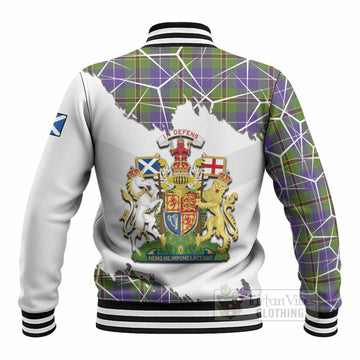 Turnbull Tartan Baseball Jacket with Family Crest and Lion Rampant Grunge Style
