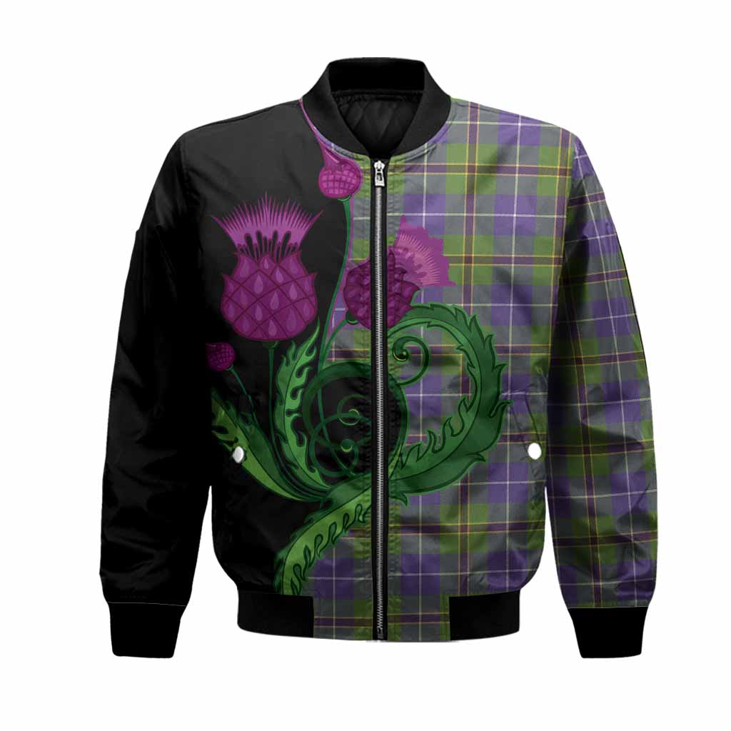 Turnbull Tartan Bomber Jacket Traditional Scottish Thistle