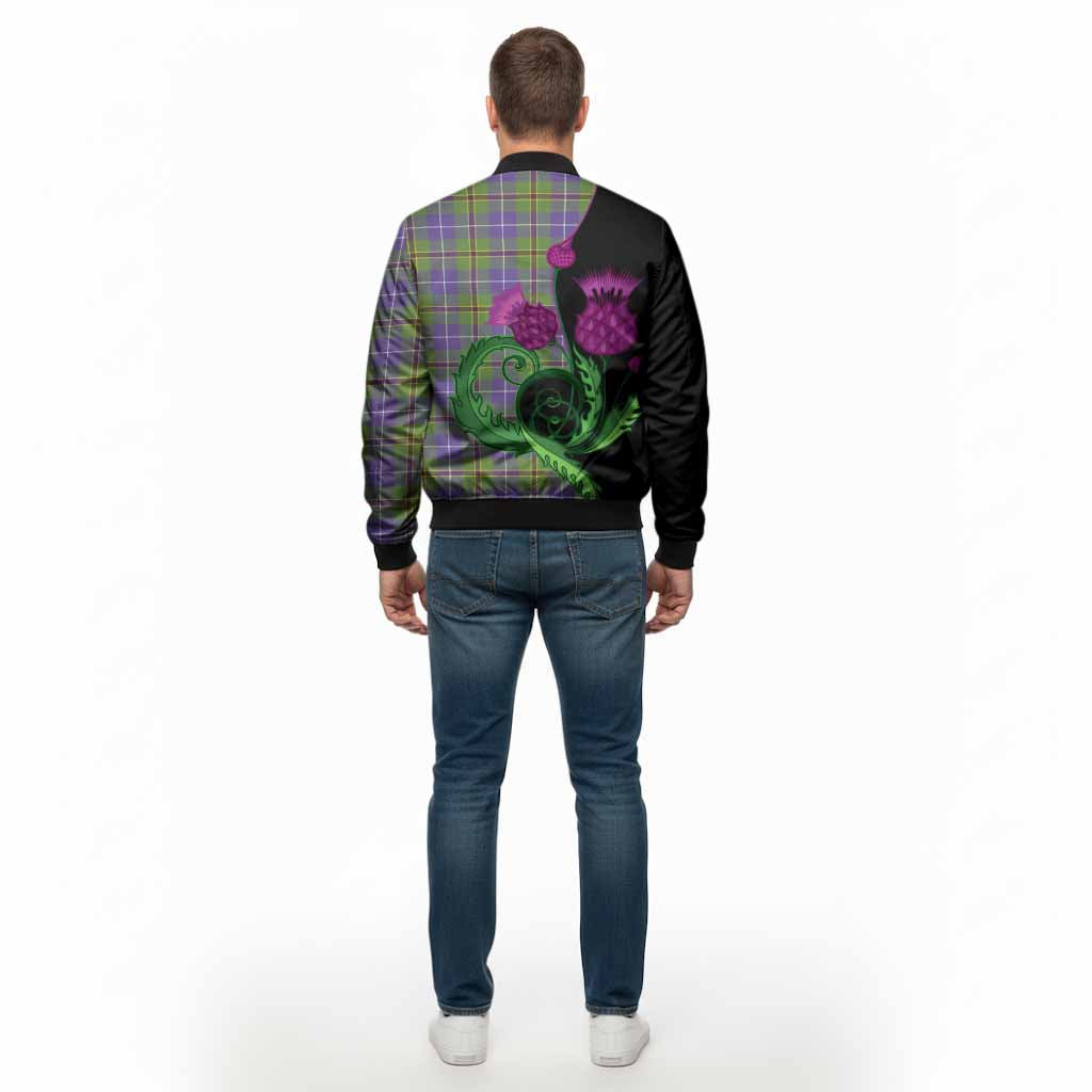 Turnbull Tartan Bomber Jacket Traditional Scottish Thistle