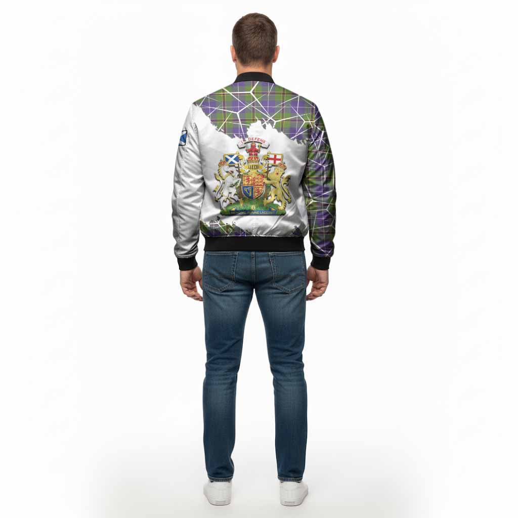 Turnbull Tartan Bomber Jacket with Family Crest and Lion Rampant Grunge Style