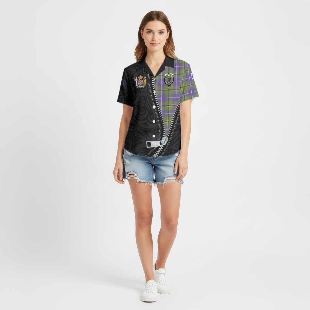 Turnbull Tartan Cotton Hawaiian Shirt New Zealand Pattern Unique Zipper Stylized