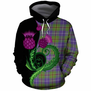 Turnbull Tartan Cotton Hoodie Traditional Scottish Thistle