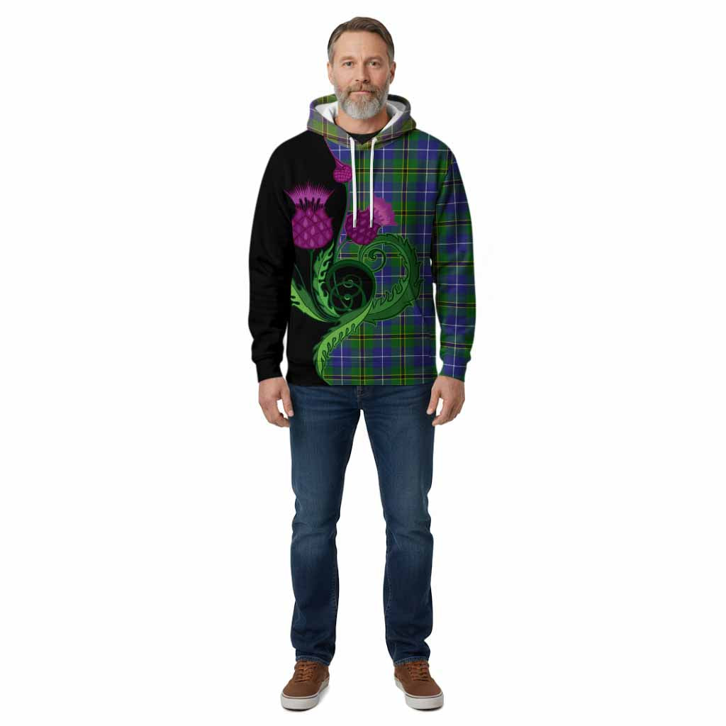 Turnbull Tartan Cotton Hoodie Traditional Scottish Thistle