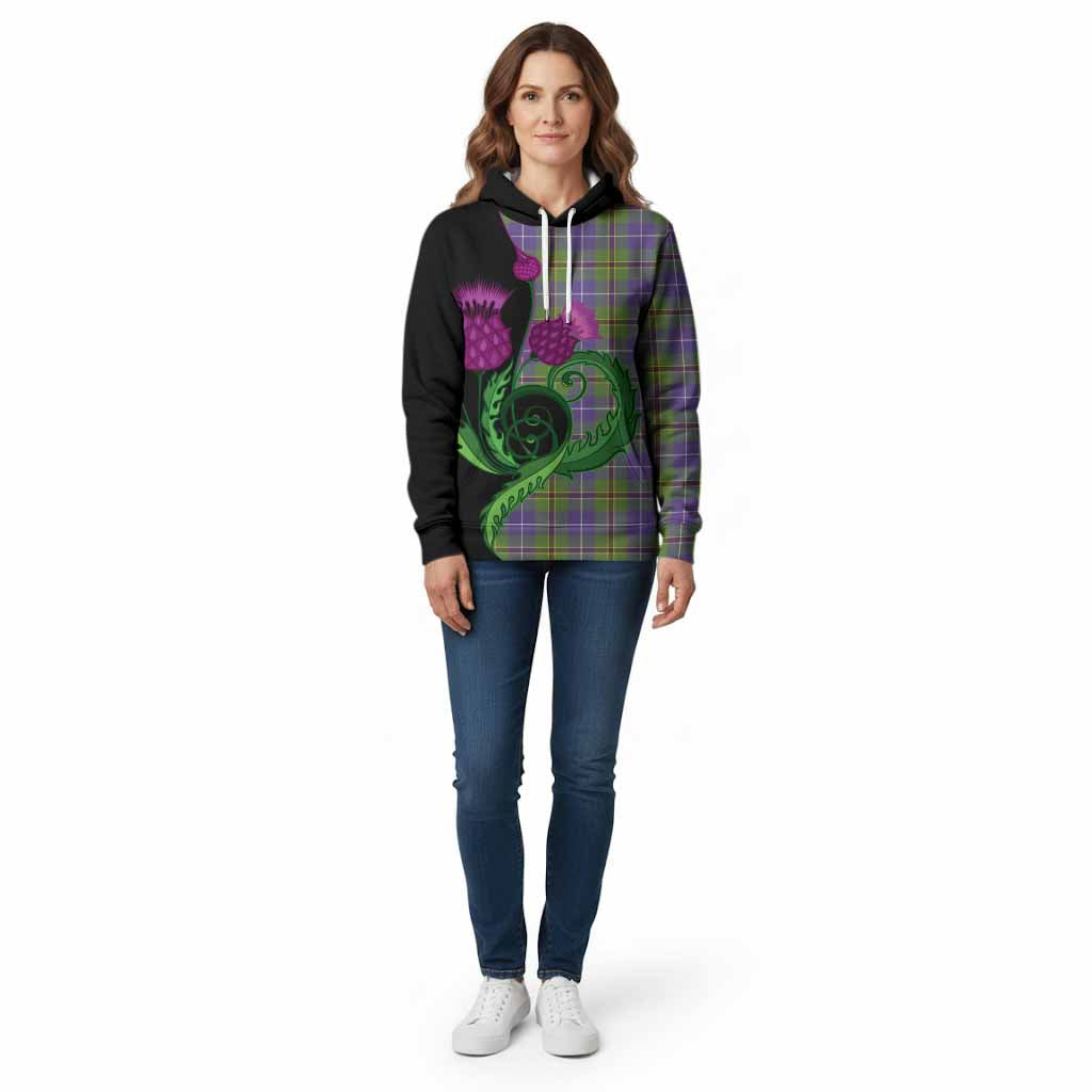 Turnbull Tartan Cotton Hoodie Traditional Scottish Thistle