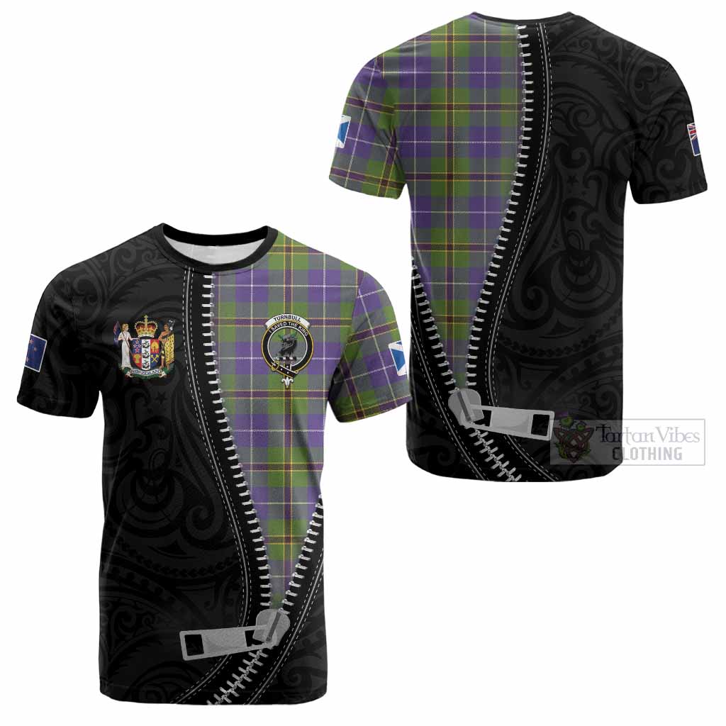 Turnbull Tartan Cotton T-shirt New Zealand Pattern Unique Zipper Stylized