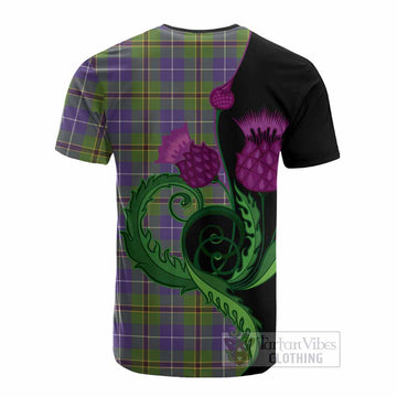Turnbull Tartan Cotton T-shirt Traditional Scottish Thistle