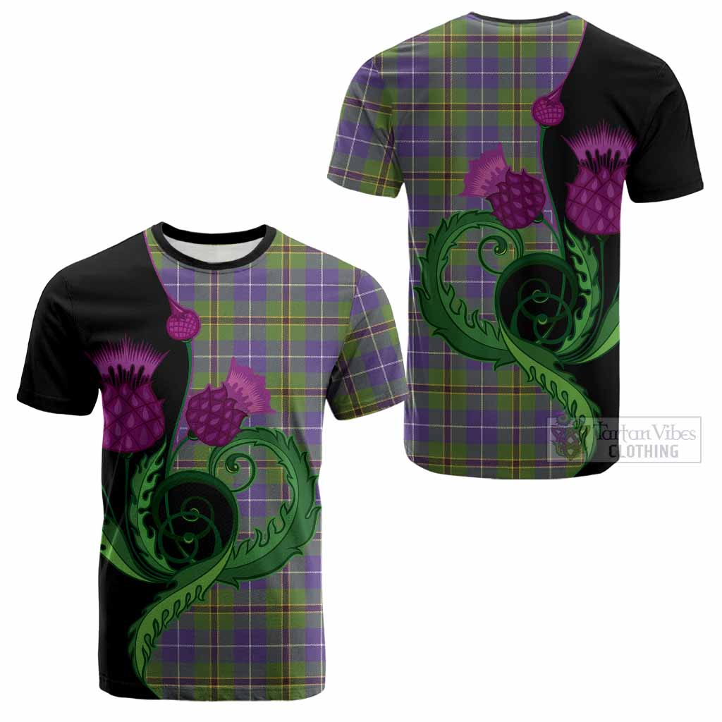 Turnbull Tartan Cotton T-shirt Traditional Scottish Thistle