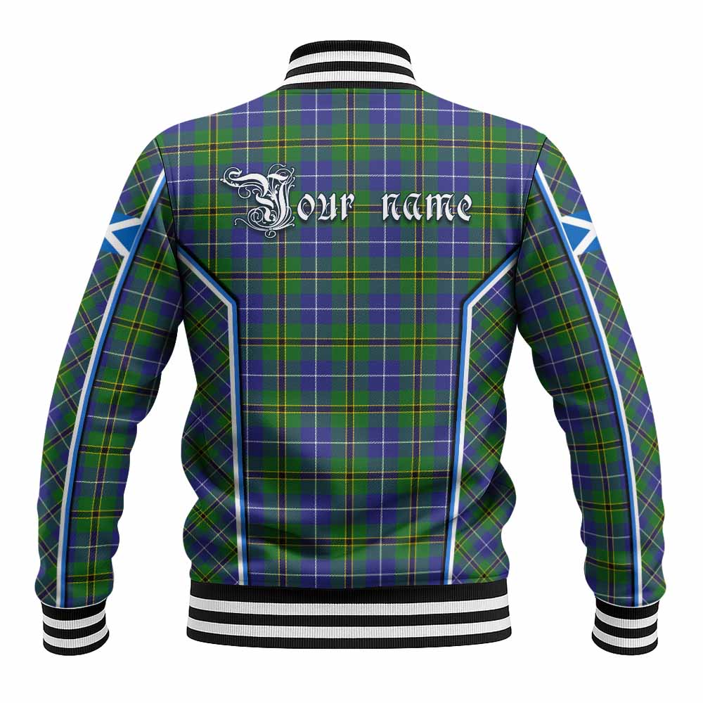 Turnbull Tartan Crest Baseball Jacket Scotland Coat of Arm Flag Style - Tartan Vibes Clothing