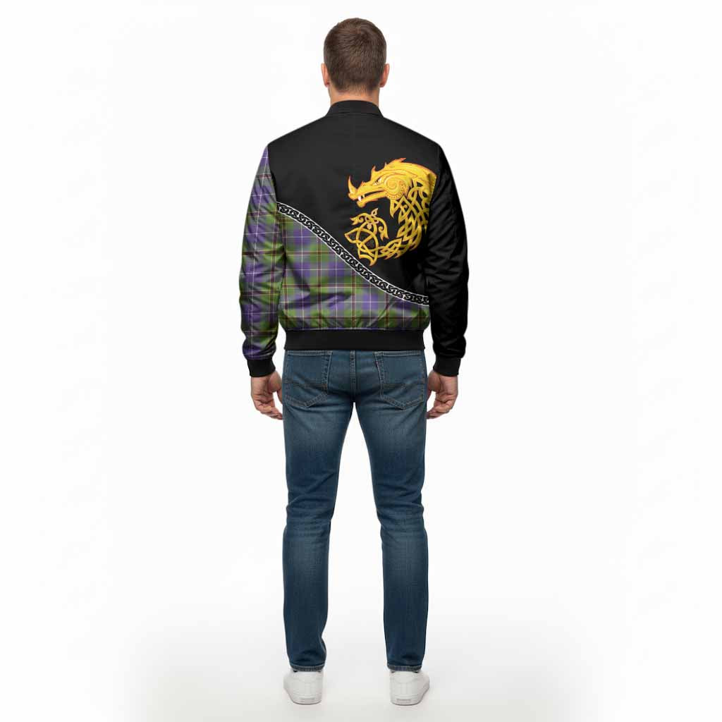 Turnbull Tartan Crest Bomber Jacket Legendary Dragon Knot Half Style