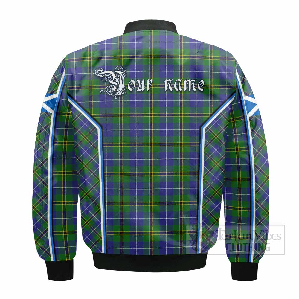 Turnbull Tartan Crest Bomber Jacket Scotland Coat of Arm Flag Style - Tartan Vibes Clothing