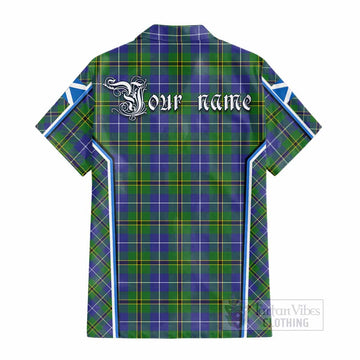Turnbull Tartan Crest Cotton Hawaiian Shirt Scotland Coat of Arm Flag Style - Tartan Vibes Clothing