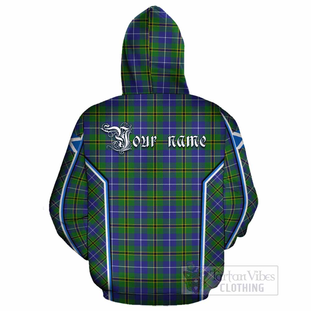 Turnbull Tartan Crest Cotton Hoodie Scotland Coat of Arm Flag Style - Tartan Vibes Clothing