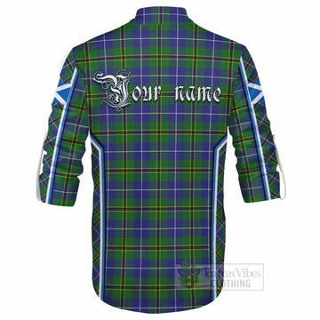 Turnbull Tartan Crest Ghillie Kilt Shirt Scotland Coat of Arm Flag Style