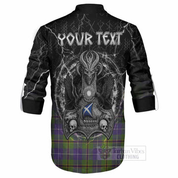 Turnbull Tartan Crest Ghillie Shirt Celtic Odin's Raven Legacy