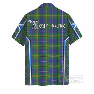 Turnbull Tartan Crest Hawaiian Shirt Scotland Coat of Arm Flag Style - Tartan Vibes Clothing