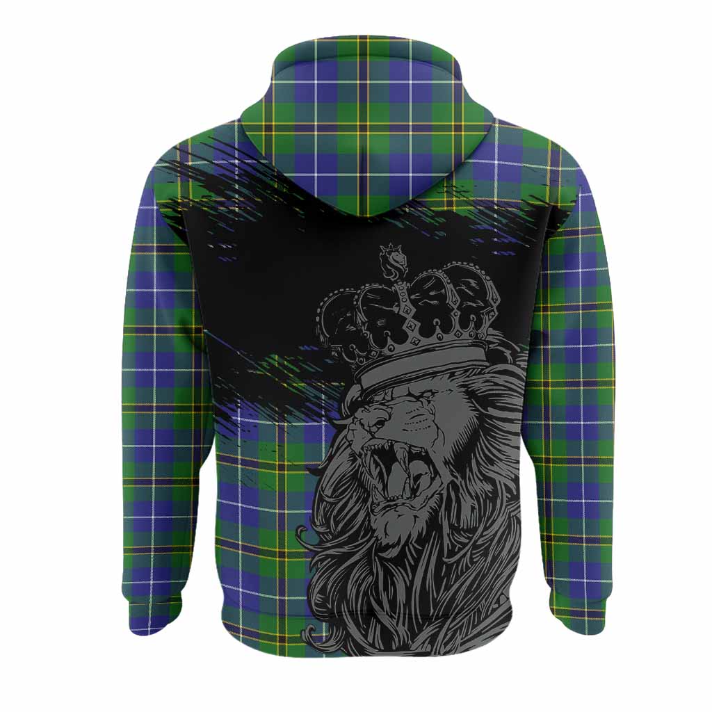 Turnbull Tartan Crest Hoodie Crowned Lion Heritage Style