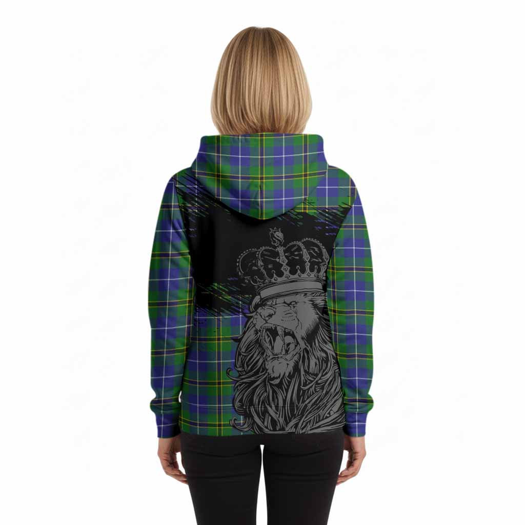 Turnbull Tartan Crest Hoodie Crowned Lion Heritage Style