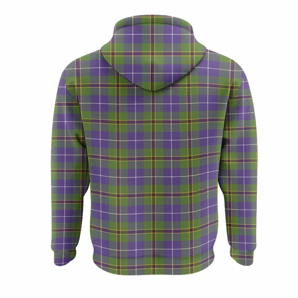 Turnbull Tartan Crest Hoodie Ferocious Lion Style