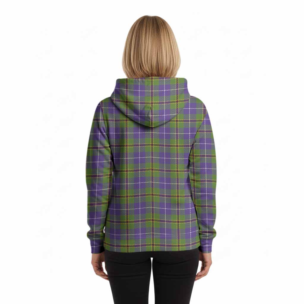 Turnbull Tartan Crest Hoodie Ferocious Lion Style