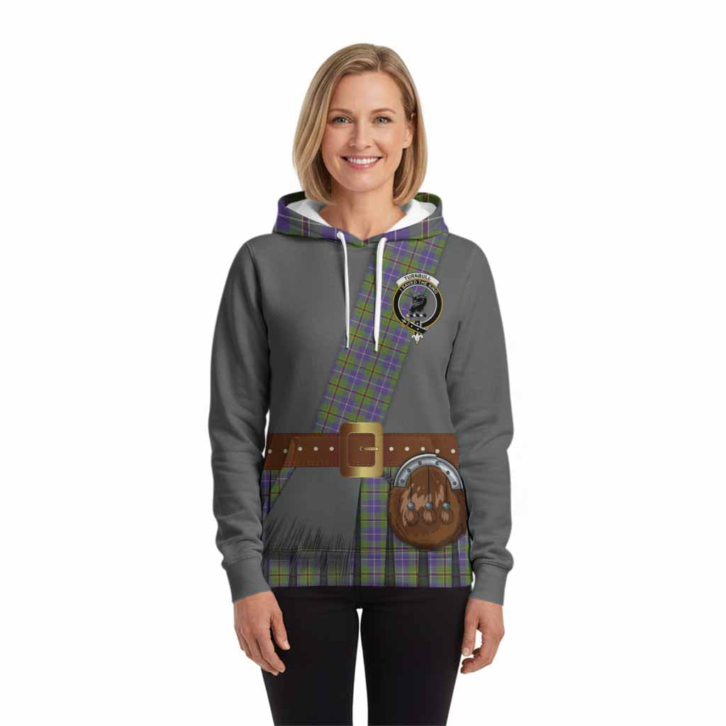 Turnbull Tartan Crest Hoodie Kilt Costume Style