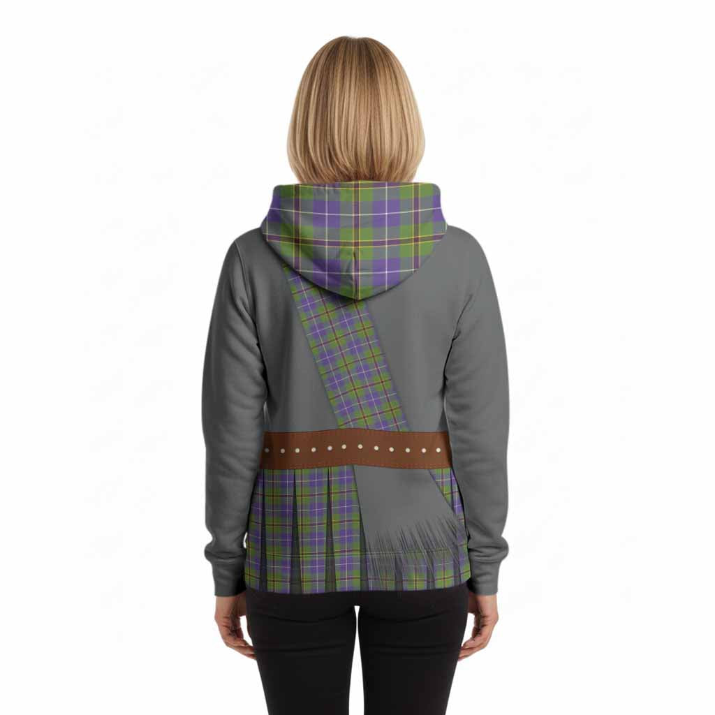 Turnbull Tartan Crest Hoodie Kilt Costume Style