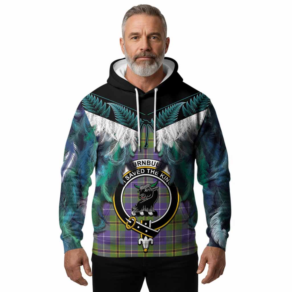 Turnbull Tartan Crest Hoodie New Zealand Maori Korowai Cloak